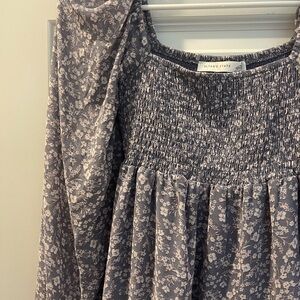 altar’d state floral sheer sleeve dress